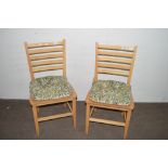 PAIR OF MODERN LADDERBACK KITCHEN CHAIRS, EACH HEIGHT APPROX 88CM