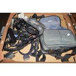 BOX OF VARIOUS NIKON CAMERA EQUIPMENT ETC