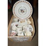 BOX CONTAINING CERAMIC MUGS