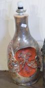20TH CENTURY ART POTTERY TABLE LAMP BASE, HEIGHT APPROX 54CM, MOULDED FORM NUMBER TO BASE