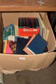 BOX OF BOOKS INCLUDING SOME MODERN FRENCH LITERATURE TITLES AND MAGAZINES