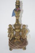 TABLE LAMP WITH GILT PAINTED DECORATION OF CLASSICAL FIGURES
