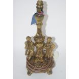 TABLE LAMP WITH GILT PAINTED DECORATION OF CLASSICAL FIGURES