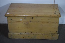 WAXED PINE BLANKET BOX, LENGTH APPROX 67CM