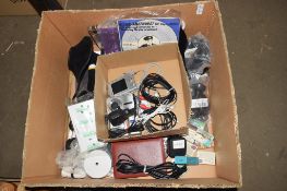 BOX OF CAMERAS AND ELECTRICAL EQUIPMENT