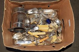 BOX OF SILVER PLATED FLATWARES