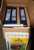 BOX OF BOOKS AND QUANTITY OF PRIVATE EYE MAGAZINES