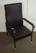 METAL FRAMED CHAIR FOR THE INFIRM, WIDTH APPROX 57CM