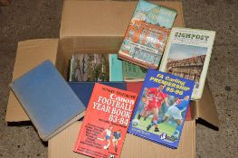 BOX OF BOOKS, VARIOU TITLES INCLUDING THE PRACTICAL BUIDLER, F A CARLING PREMIERSHIP, SIGNPOSTS