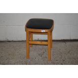 LOW MELAMINE UPHOLSTERED STOOL, APPROX 41CM HIGH