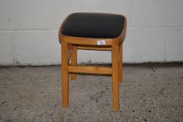 LOW MELAMINE UPHOLSTERED STOOL, APPROX 41CM HIGH