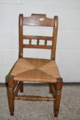 RUSTIC RUSH SEATED DINING CHAIR, HEIGHT APPROX 88CM