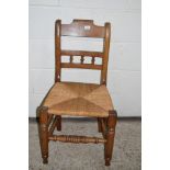 RUSTIC RUSH SEATED DINING CHAIR, HEIGHT APPROX 88CM