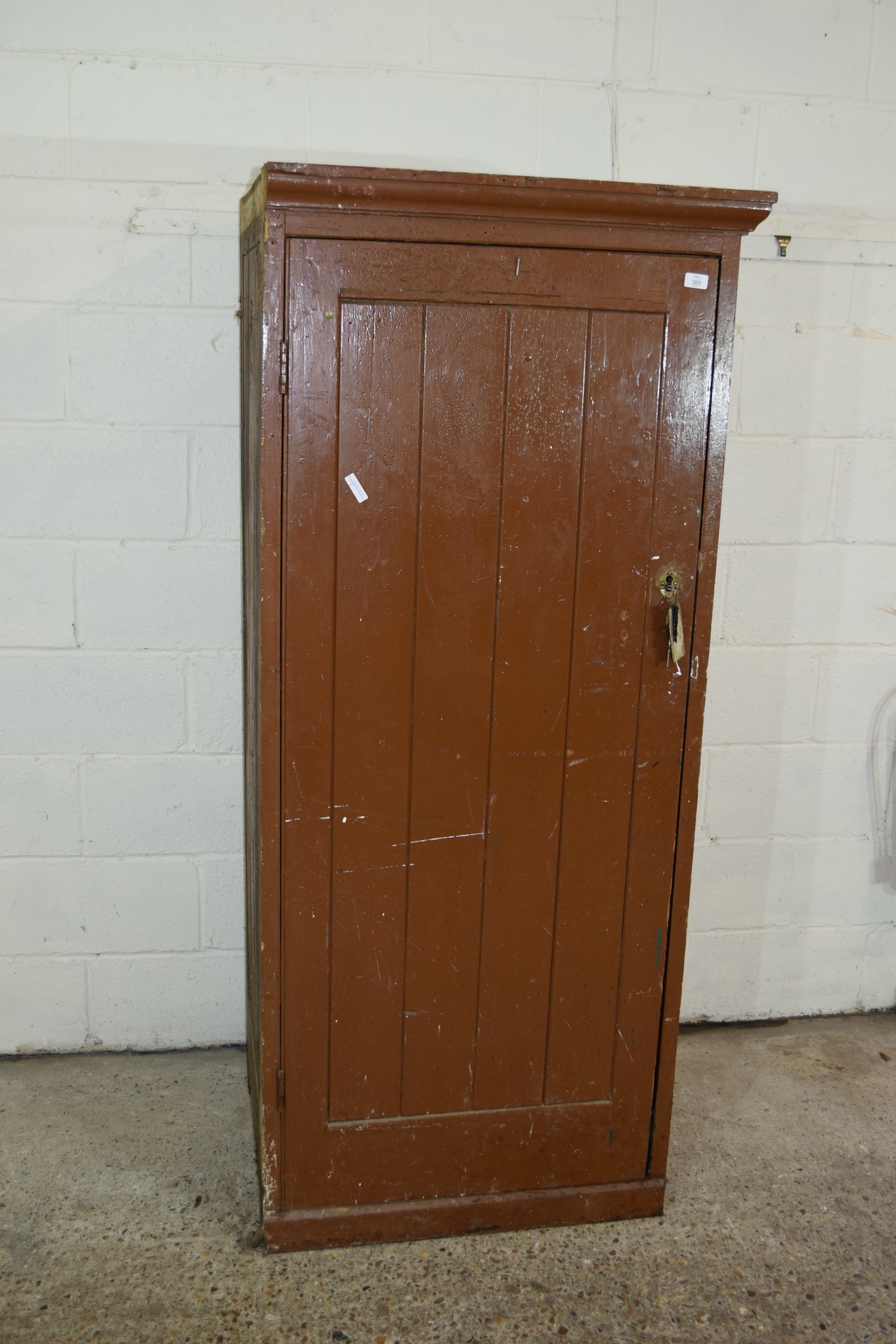 VINTAGE PAINTED PANELLED CUPBOARD, WIDTH APPROX 75CM