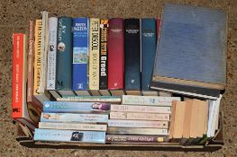BOX OF BOOKS, VARIOUS TITLES INCLUDING SUSAN HOWATCH NOVELS ETC