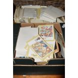 TWO BOXES OF STAMPS AND VARIOUS FIRST DAY COVERS AND ROYAL MAIL POSTCARDS