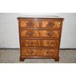 REPRODUCTION TV CABINET STYLED AS A CHEST OF DRAWERS, WIDTH APPROX 86CM