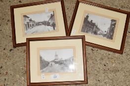 SERIES OF FRAMED PHOTOGRAPHS OF SAXMUNDHAM MILL AND THE BELL CORNER, SAXMUNDHAM