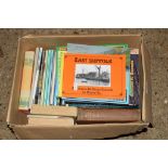BOX OF BOOKS LOCAL INTEREST ON EAST SUFFOLK IN PICTURE POSTCARDS, VICTORIAN STATIONS ETC