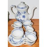 PART COFFEE SET BY J G MEAKIN COMPRISING COFFEE POT, COVER, MILK JUG, SUGAR BOWL AND SIX CUPS AND