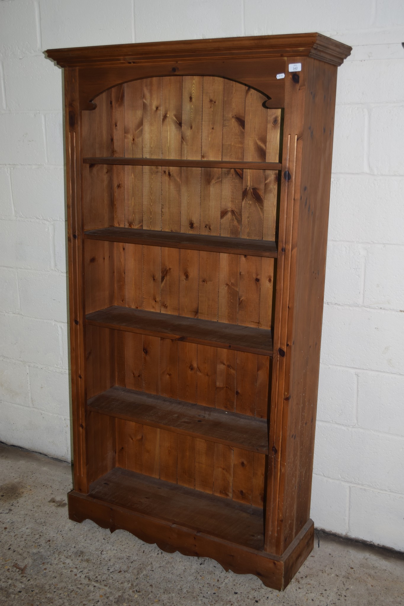 PAIR OF STAINED PINE MODERN BOOKCASES, EACH APPROX 100CM MAX WIDTH - Image 2 of 2