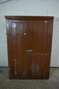 VINTAGE PAINTED PANELLED CUPBOARD, WIDTH APPROX 122CM