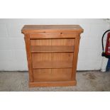 LOW PINE BOOKCASE, WIDTH APPROX 81CM