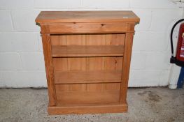 LOW PINE BOOKCASE, WIDTH APPROX 81CM