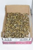 BOX CONTAINING BRASS HOOKS