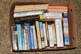 BOX OF BOOKS, SOME HISTORICAL AND LITERARY INTEREST, AND TOPOGRAPHICAL INCLUDING ANCIENT EGYPT,