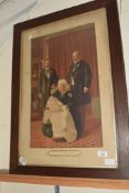 ROYAL PRINT OF THE FOUR GENERATIONS FEATURING VICTORIA AND HER CHILDREN