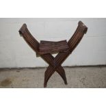 UNUSUAL FOLDING STOOL, WIDTH APPROX 71CM