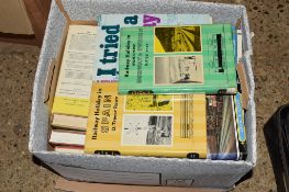 BOX OF BOOKS SOME TRAVEL INTEREST INCLUDING RAILWAY HOLIDAYS IN SPAIN AND RAILWAY HOLIDAY IN