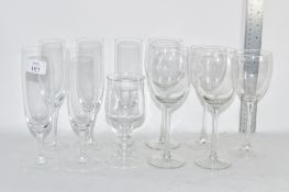 GLASS WARES, WINE GLASSES, BRANDY, ETC