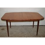 LATE 20TH CENTURY RETRO STYLE EXTENDING DINING TABLE, APPROX 97 X 145CM