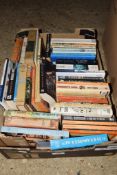 BOX OF BOOKS, MAINLY PAPERBACKS, VARIOUS NOVELS BY P D JAMES ETC