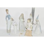 LLADRO TYPE FIGURES OF YOUNG GIRLS AND CHILDREN