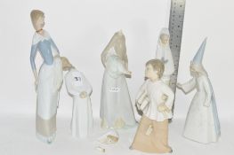 LLADRO TYPE FIGURES OF YOUNG GIRLS AND CHILDREN
