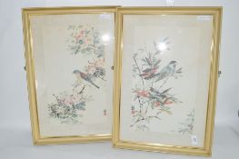 TWO CHINESE WATERCOLOURS OF BIRDS