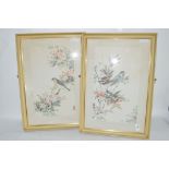 TWO CHINESE WATERCOLOURS OF BIRDS