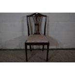 MAHOGANY CHIPPENDALE STYLE DINING CHAIR