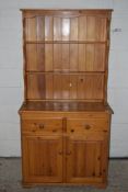 MODERN WAXED PINE SMALL DRESSER, WIDTH APPROX 92CM