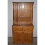 MODERN WAXED PINE SMALL DRESSER, WIDTH APPROX 92CM