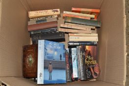 BOX OF BOOKS, MAINLY NOVELS INCLUDING THE FIRST NORSEMEN BY D K WILSON