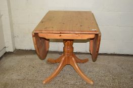 FOLDING PINE DINING TABLE, APPROX 92CM X 153CM EXTENDED