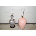 TWO VARIOUS TABLE LAMP BASES