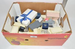 BOX CONTAINING OLD JEWELLERY BOXES, DISPLAY BOXES ETC