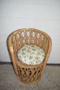 CONSERVATORY TUB CHAIR, WIDTH APPROX 62CM MAX