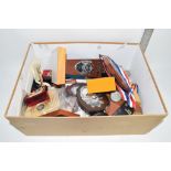 BOX CONTAINING TROPHIES, MAINLY FOR RIFLE SHOOTING