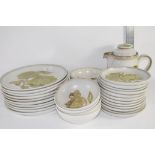 DINNER WARES COMPRISING PLATES, SIDE PLATES, SMALL BOWLS, BY DENBY
